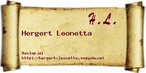 Hergert Leonetta névjegykártya